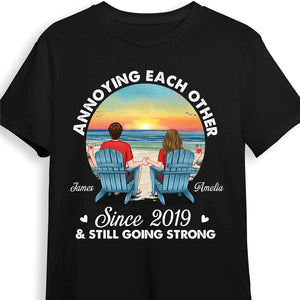Annoying Each Other Since And Still Going Strong Couple Personalized T-Shirt