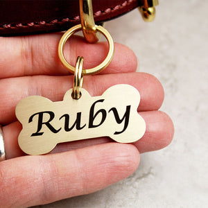 Personalized Stainless Steel Engraved Bone Shaped Dog Tag