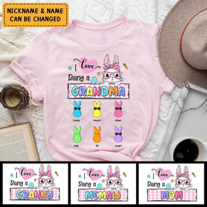 I Love Being A Grandma Easter Rabbit Personalized Pure Cotton T-shirt