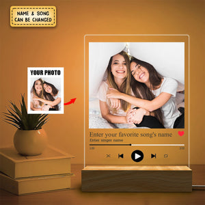 Personalized Photo Music Acrylic Plaque with LED Light