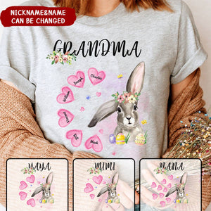 Personalized Gift For Grandma Easter Rabbit Pure cotton T-shirt