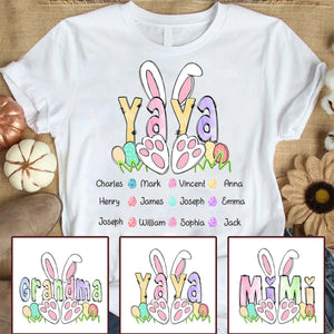 Personalized Easter Rabbit Pure Cotton T-shirt Gift For Grandma