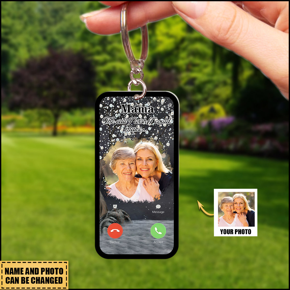 Personalized Memorial The Call I Wish I Could Make Acrylic Keychain