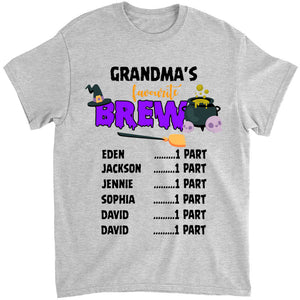 Halloween Personalized Grandma's Favorite Brew T-Shirt