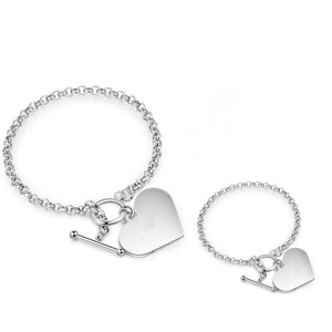 I'm Always With You -Personalized Engraved Heart Bracelet