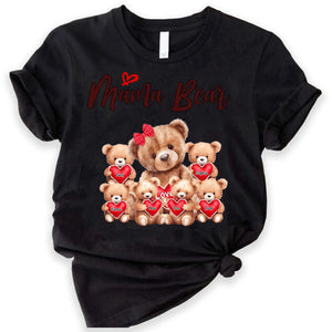 Personalized Mimi Bear Custom Grandma With Kids Pure cotton T-shirt