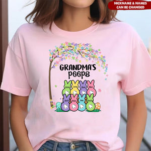 Personalized Easter Custom Grandma's Bunnies Pure Cotton T-Shirt