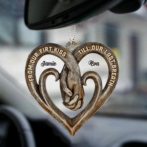 God Blessed The Broken Road Personalized Couple 2 Layered Mix Ornament