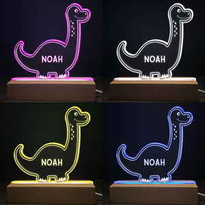 Dinosaur Kid Name Kid Room Nursery Decor - Personalized LED Light