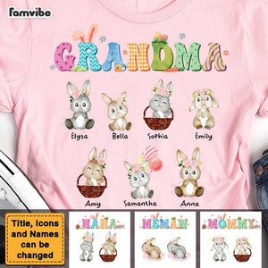 Personalized Easter Gift for Grandma Bunny T-Shirt