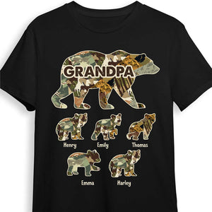 Personalized Gift For Grandpa For Papa Bear T-Shirt
