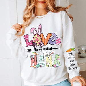 Easter Bunny - Love Being Called Grandma Mom Personalized Sweatshirt