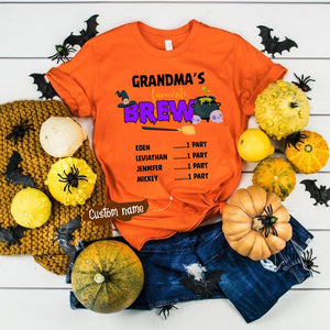 Halloween Personalized Grandma's Favorite Brew T-Shirt
