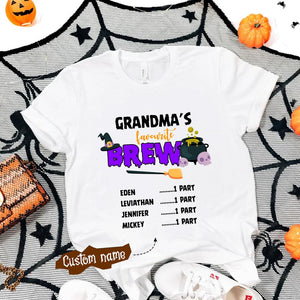 Halloween Personalized Grandma's Favorite Brew T-Shirt