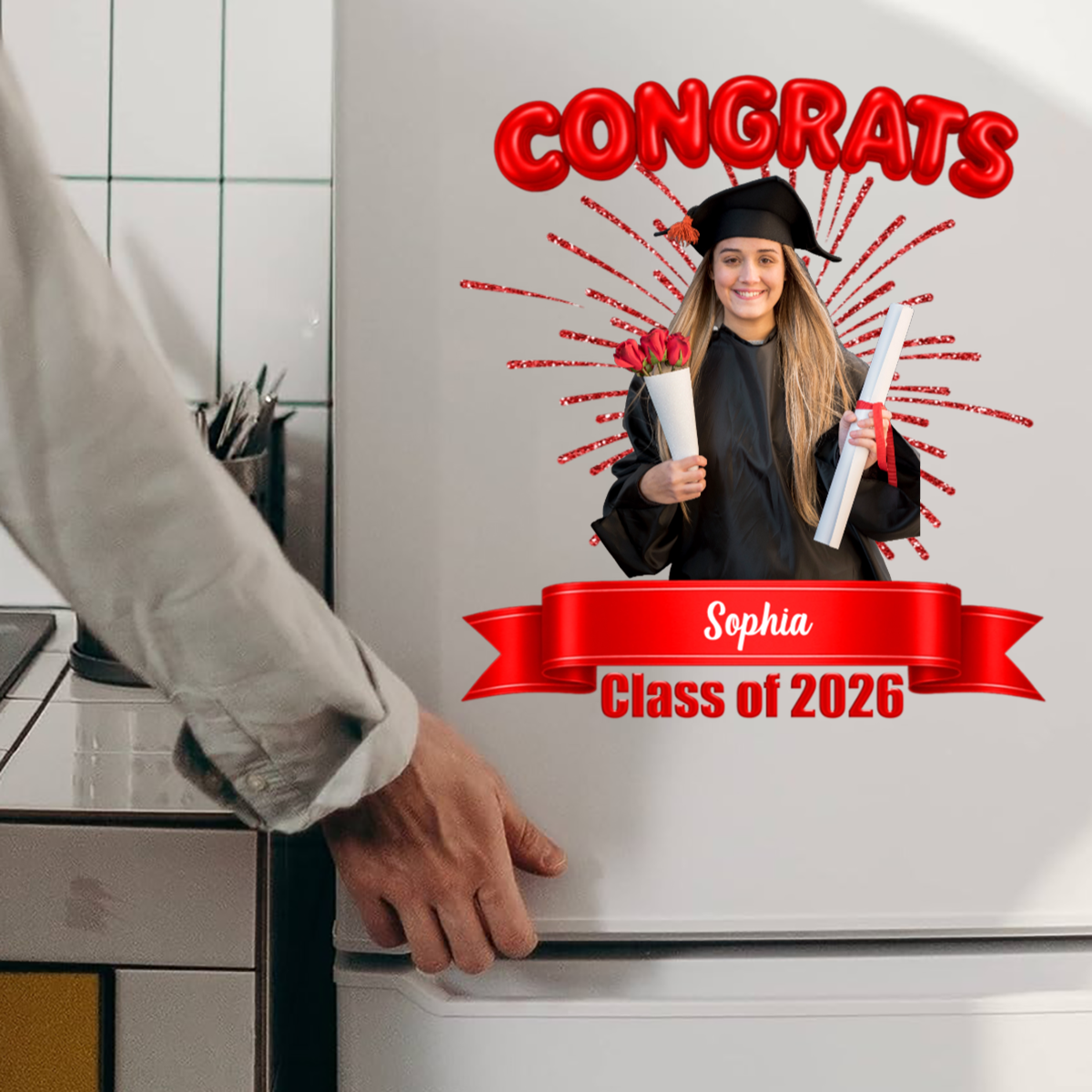 Custom Photo Class Of 2026 Graduation Personalized Decal Sticker