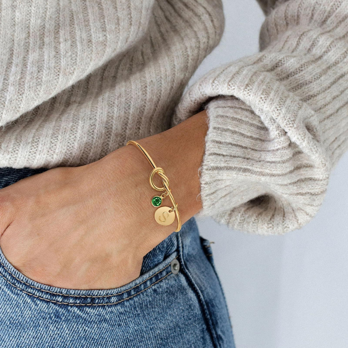 Personalized Knot Bracelet Gift For Her, Best Friend Gift, Maid of Honour Gifts, Sister Birthday Gift