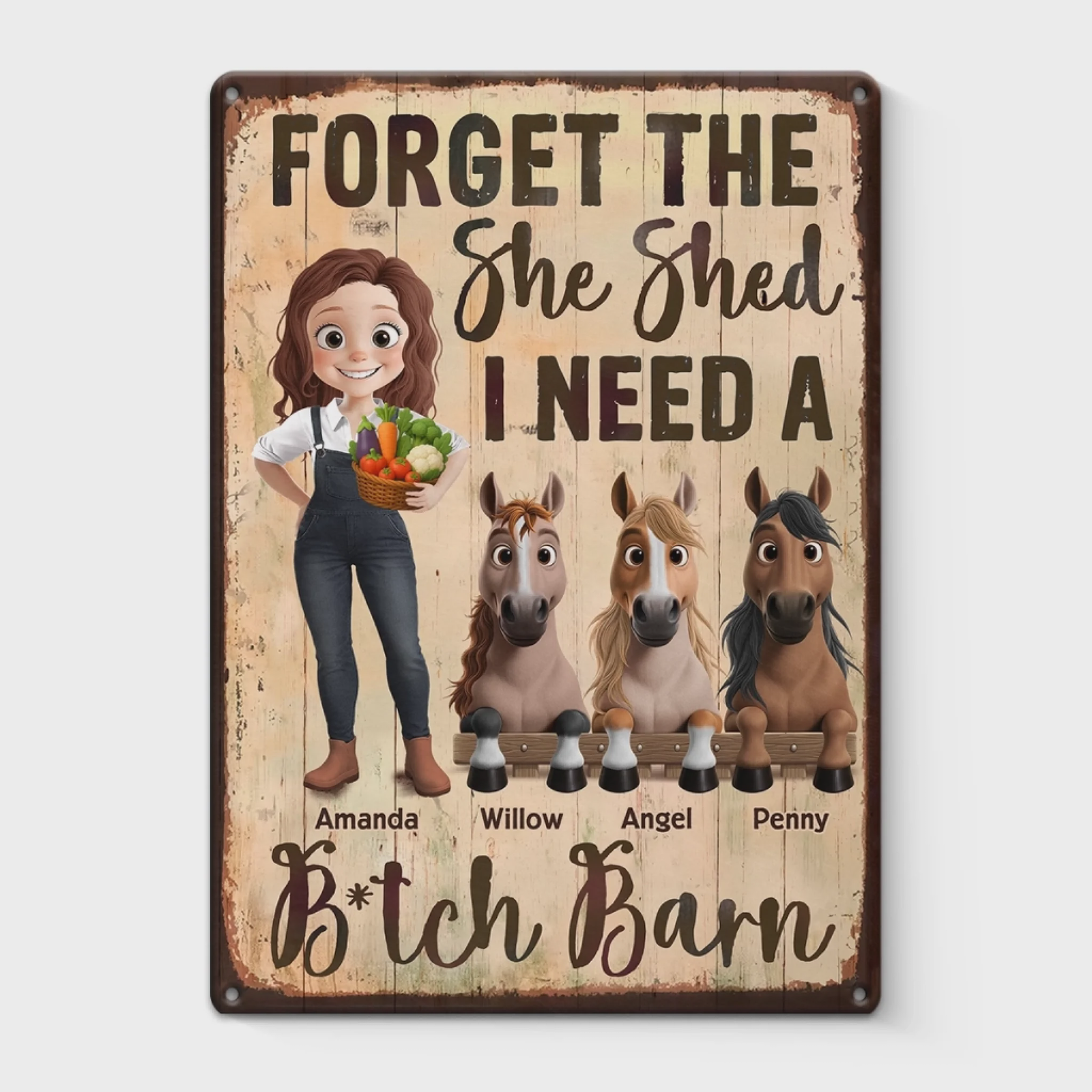 Custom Home Decor Metal Sign - Personalized Birthday Gifts For Men And Women, Horse Lovers
