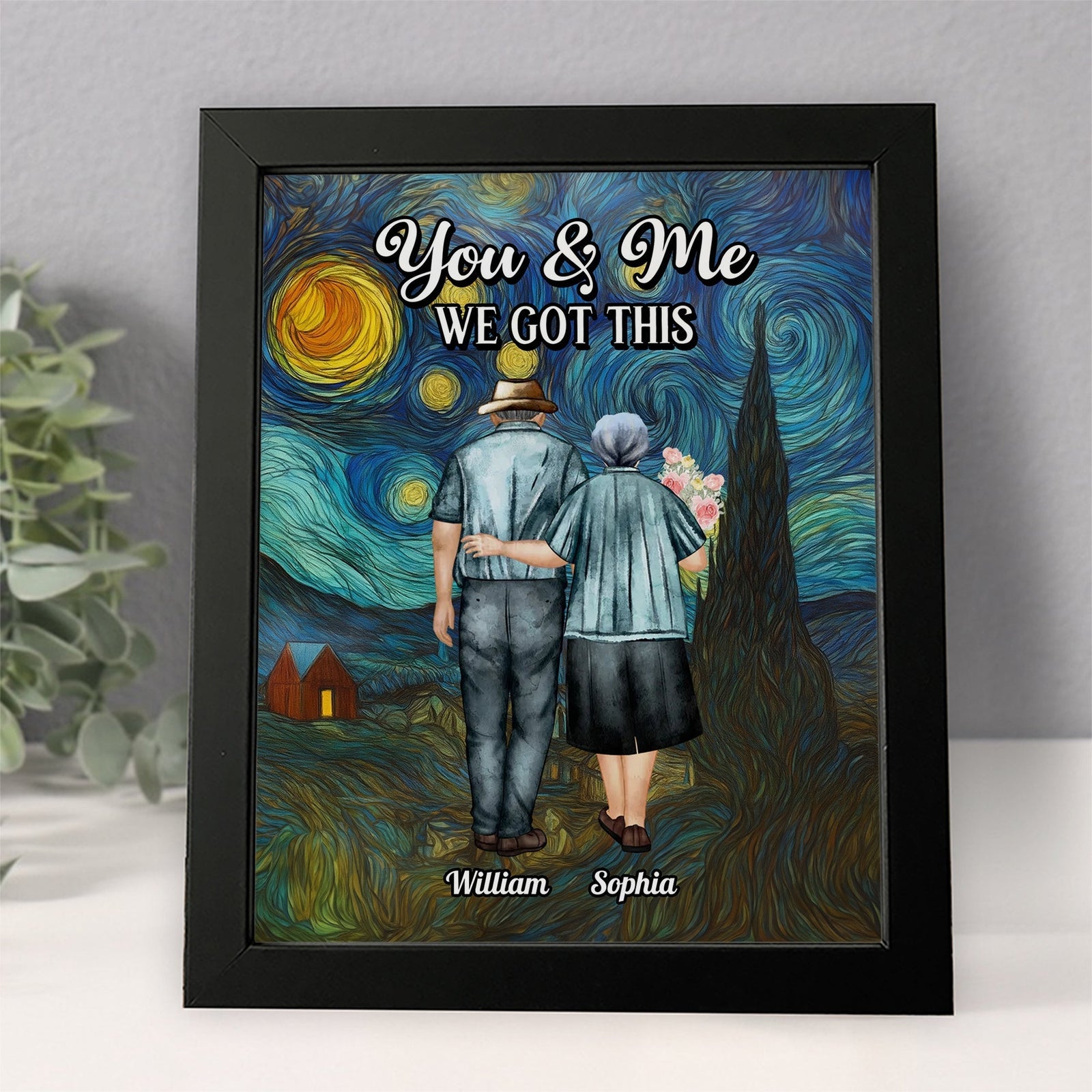 You & Me We Got This Starry Night Personalized Picture Frame Anniversary Gifts For Couple
