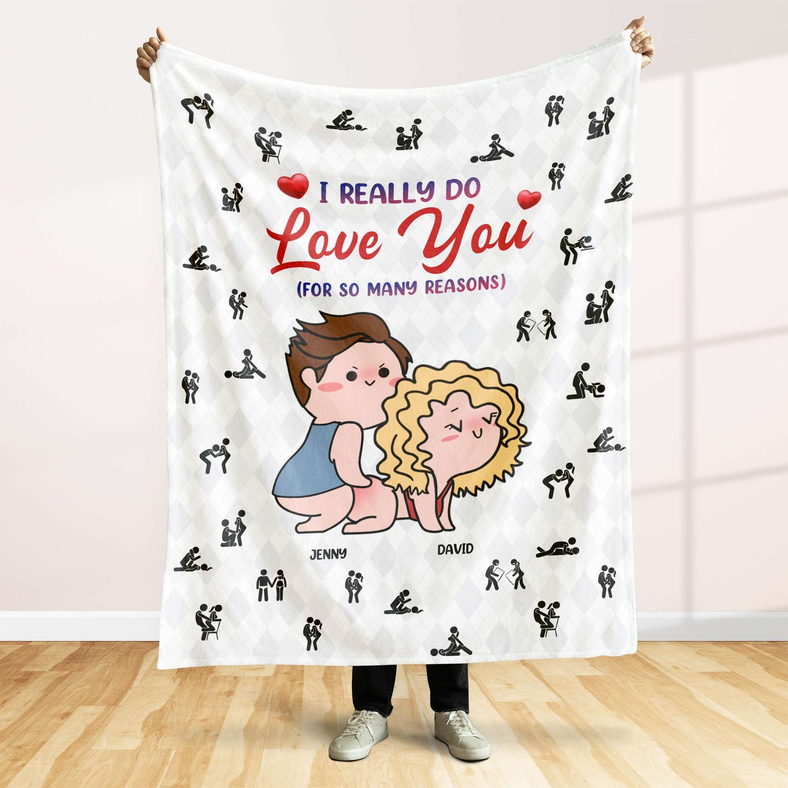 I Really Do Love You - Personalized Couple Blanket