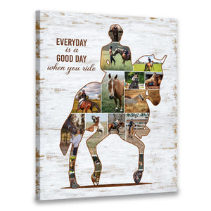 Personalized Photo Collage Gift For Horse Riders