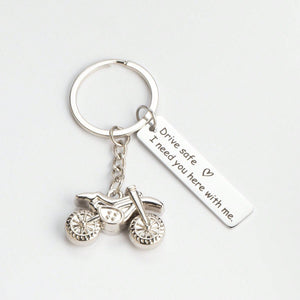 Drive Safe-Personalized Motorcycle Keychain