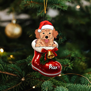 Here In Your Shoes - Personalized Dog Acrylic Ornament