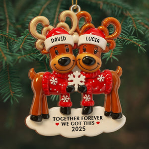 Together Forever We Got This Personalized Reindeer Ornament