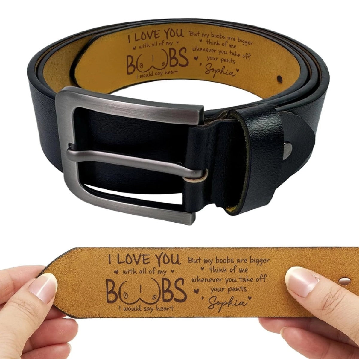 You Are My Everyday Choice-Personalized Engraved Leather Belt - Gifts For Husband And Wife