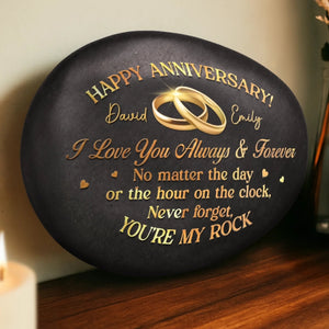 Custom Printed Rock - Personalized Anniversary Wedding Gifts For Husband And Wife, Him And Her - My Daily Dose Of Happy