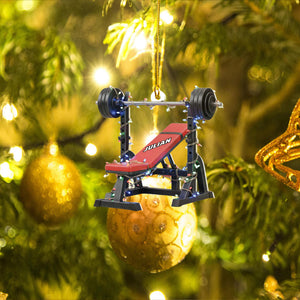 Personalized Weight Bench Christmas Ornament