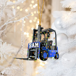 Personalized Forklift Ornament Christmas Gift for Operators and Industrial Workers