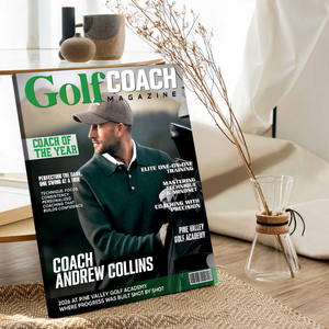 Personalized Golf Coach Magazine Cover Canvas Golf Lover Gift