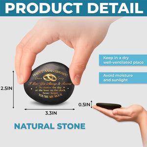 Custom Printed Rock - Personalized Anniversary Wedding Gifts For Husband And Wife, Him And Her - My Daily Dose Of Happy