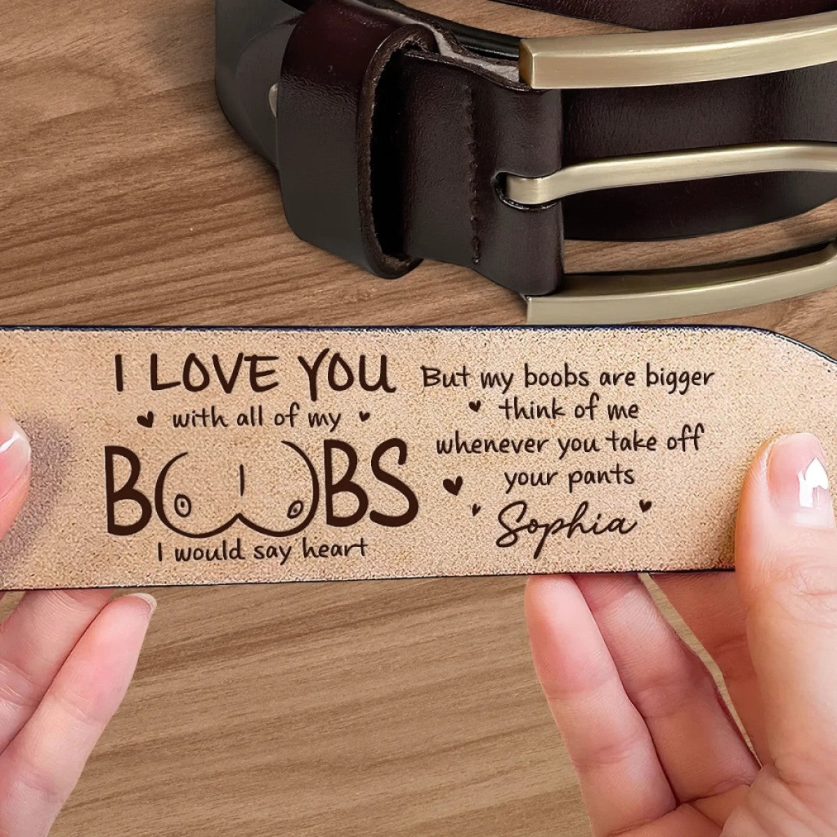 You Are My Everyday Choice-Personalized Engraved Leather Belt - Gifts For Husband And Wife