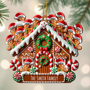 Celebrating Sweet Moments Together - Cookies House Personalized Custom Wood Ornament - Gift For Family