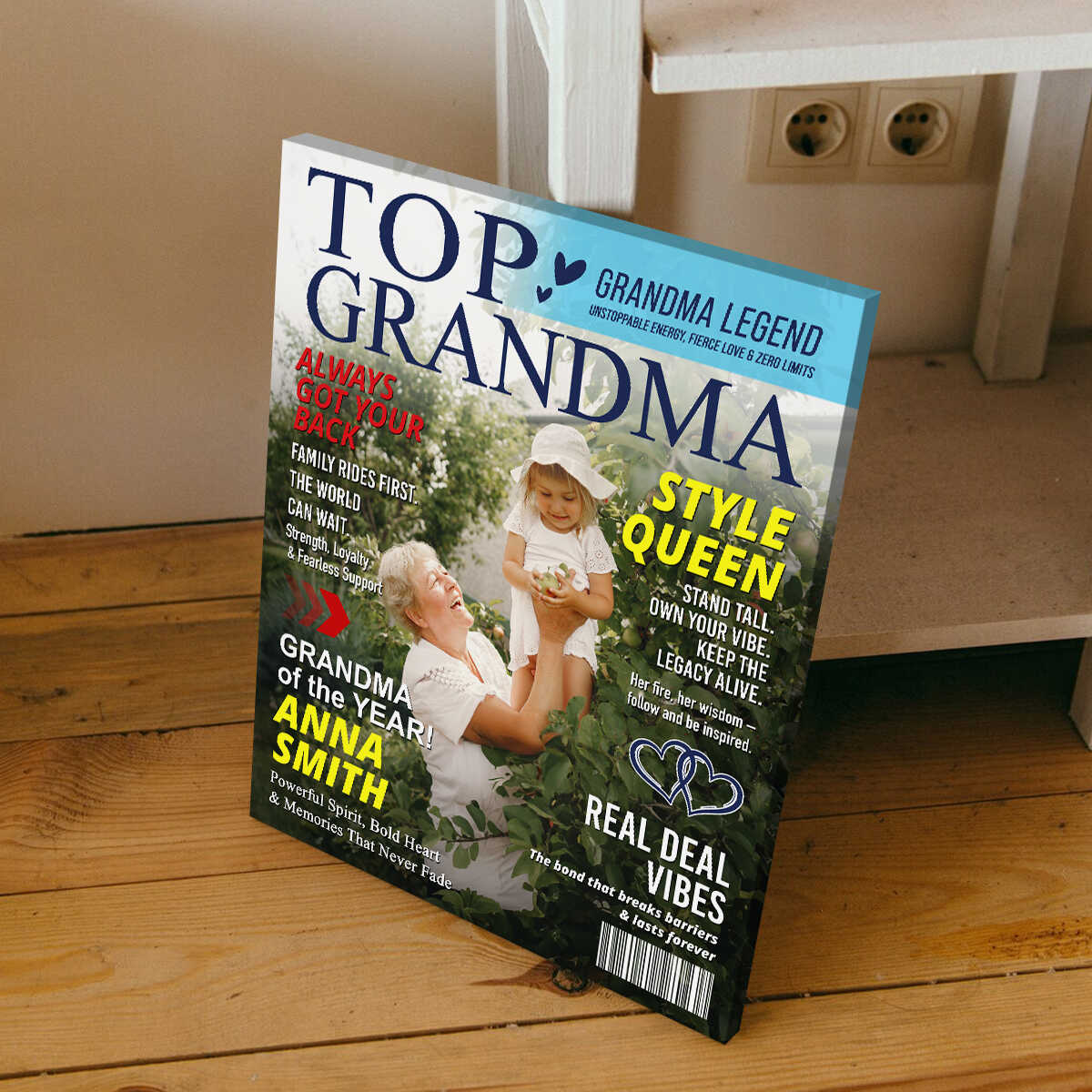 Personalized Grandma Magazine Cover Poster Gifts for Grandma from Grandkids