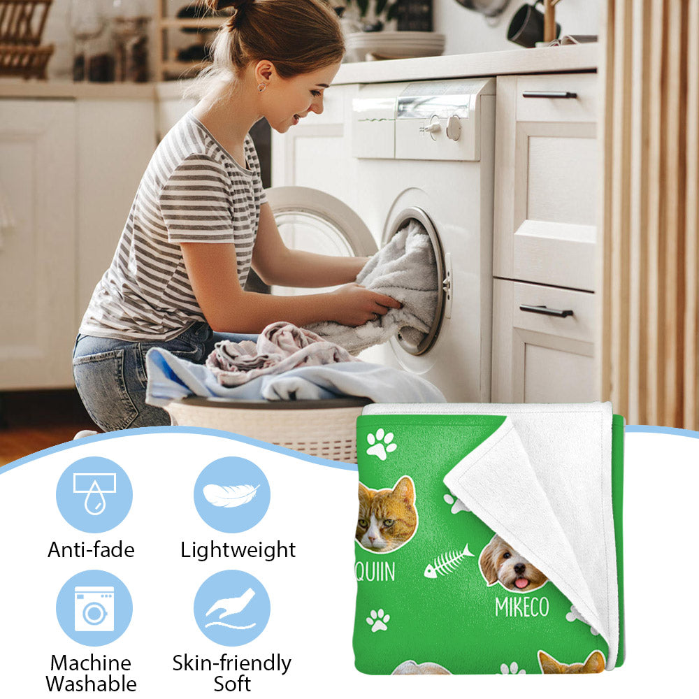 Upload Your Photo Blanket For Dog, Cat Lovers - Personalized Photo Pet