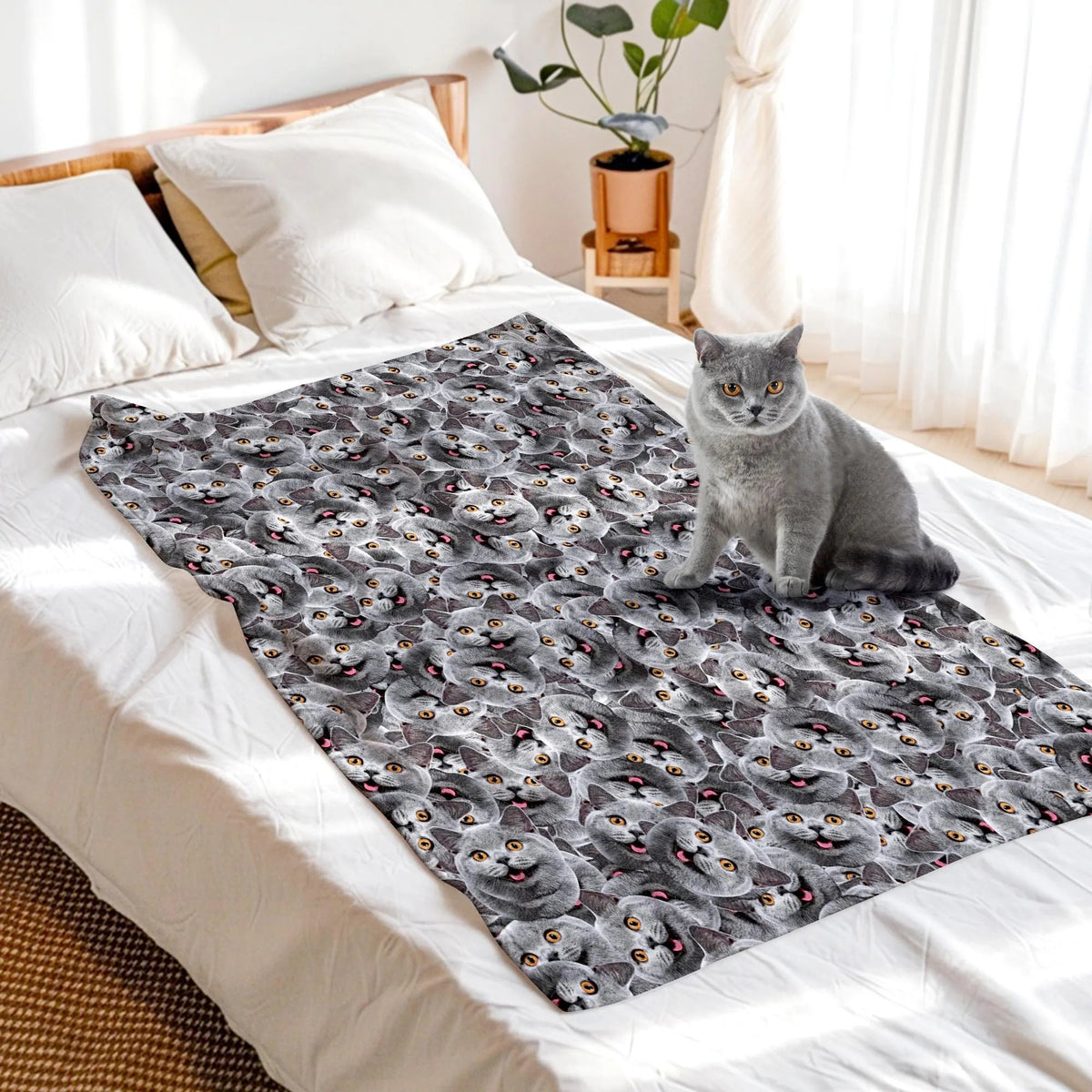 Personalized Custom Photo Face Blanket- Funny Face Gift