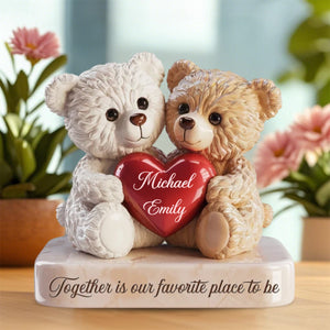 Love Cuddled Up In One Hug - Couple Personalized Acrylic Plaque Custom Shape - Gift For Husband Wife, Anniversary