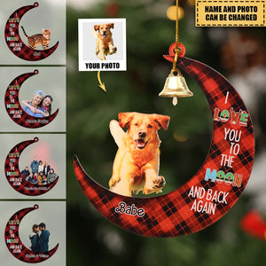 Christmas Personalized Acrylic With Bell Ornament Gift For Family