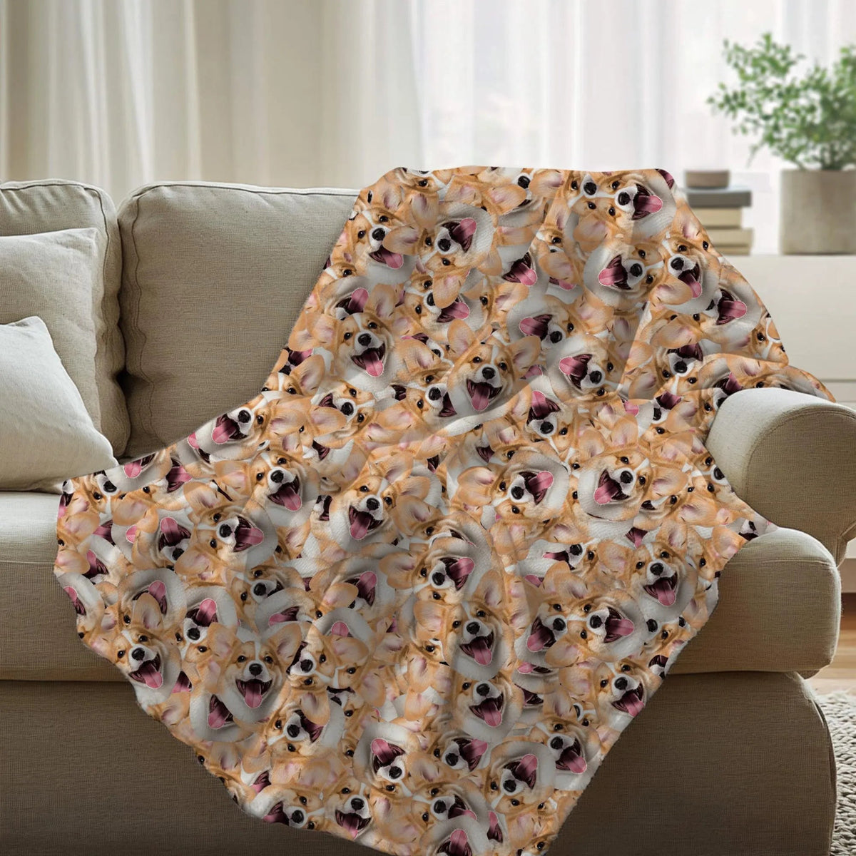 Personalized Custom Photo Face Blanket- Funny Face Gift