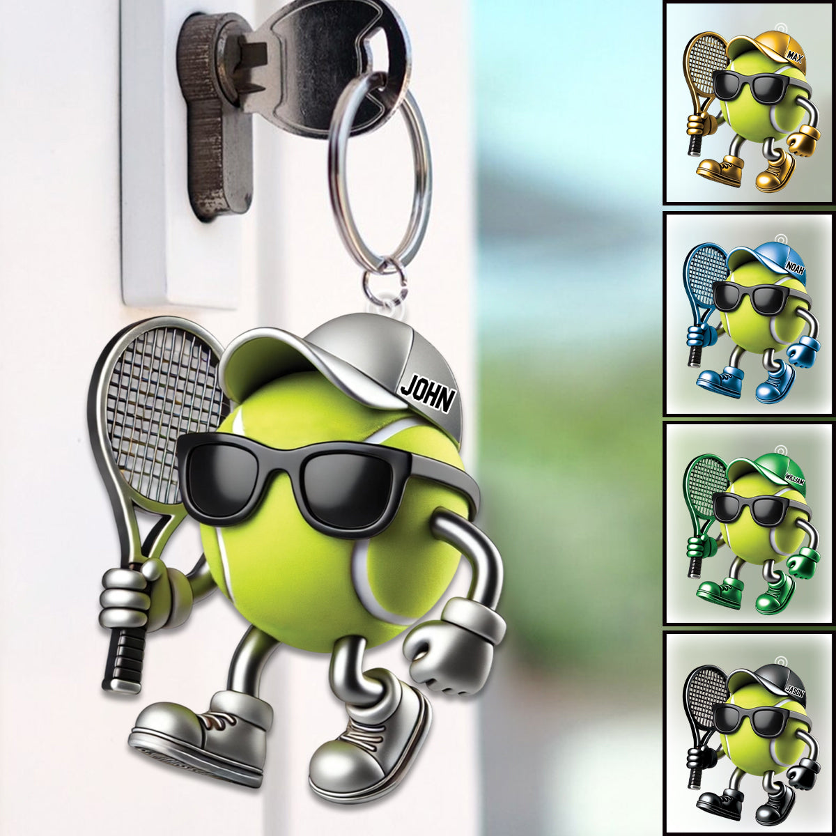 Tennis Custom Color And Name - Personalized Acrylic Keychain