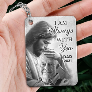 Personalized God Has You In His Arms Memorial Photo Acrylic Keychain
