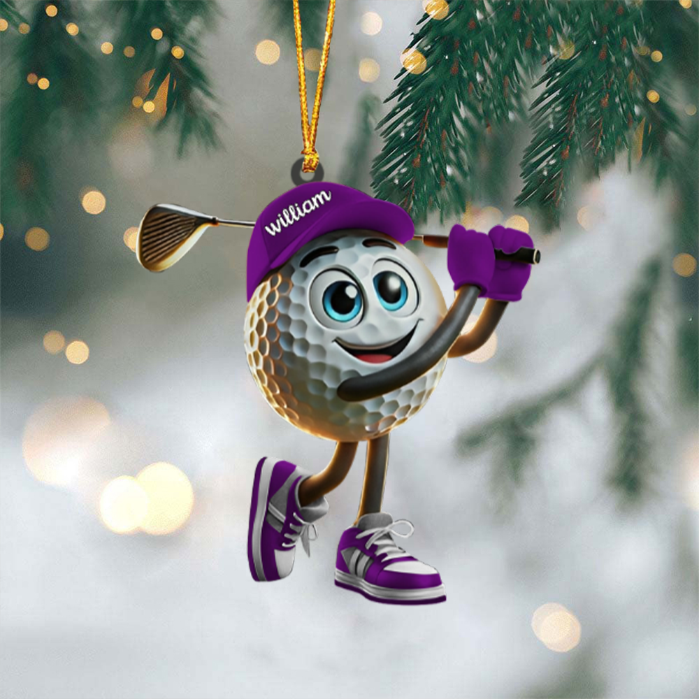 Personalized Swing Golf Ornament For Golf Lovers