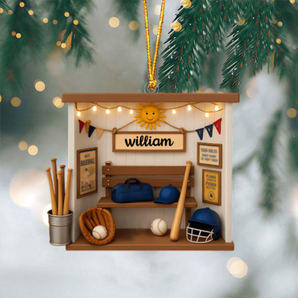 Baseball Bedroom Personalized Home Decor Ornament