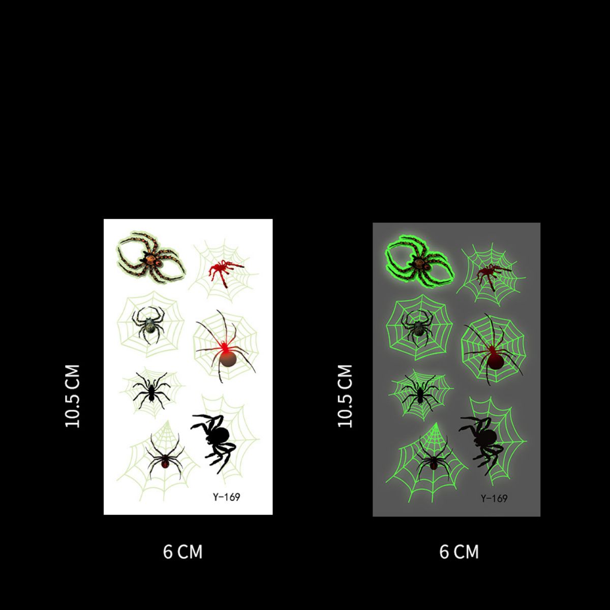 Halloween Glow In The Dark Tattoo Stickers