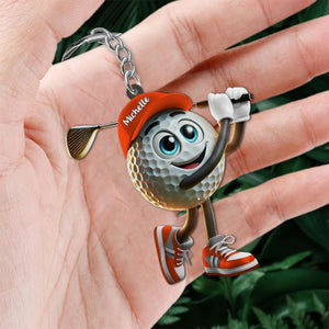 Personalized Swing Golf Keychain For Golf Lovers