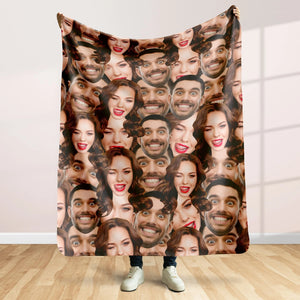 Personalized Custom Photo Face Blanket- Funny Face Gift