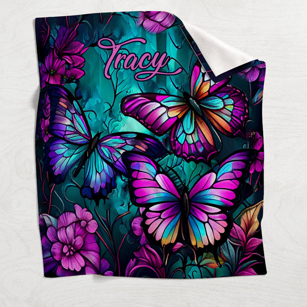 Beautiful Butterflies - Personalized Butterfly Blanket