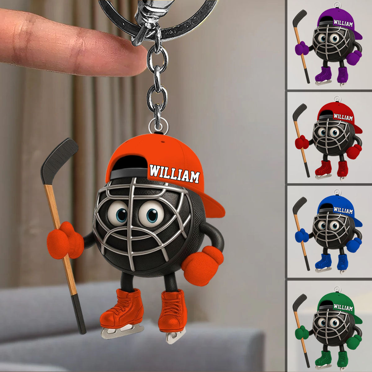 Personalized Hockey Acrylic Keychain Gift For Hockey Lovers